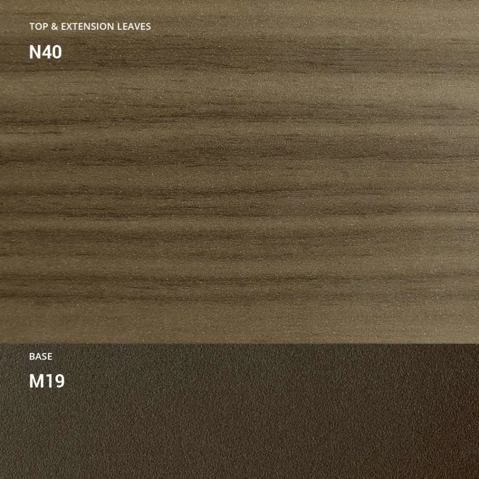 Transformovatelný konferenční stolek z kovu a dřeva vyrobený v Itálii - Veneris Viadurini