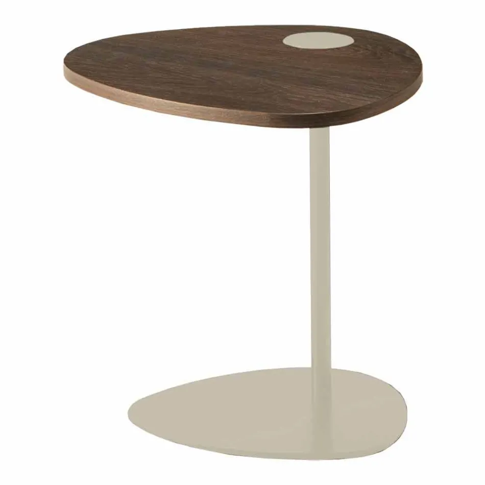 Konferenční stolek do obývacího pokoje z kovu a dřeva, luxusní design - Yassine Viadurini