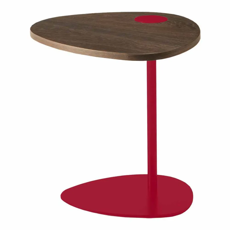 Konferenční stolek do obývacího pokoje z kovu a dřeva, luxusní design - Yassine Viadurini