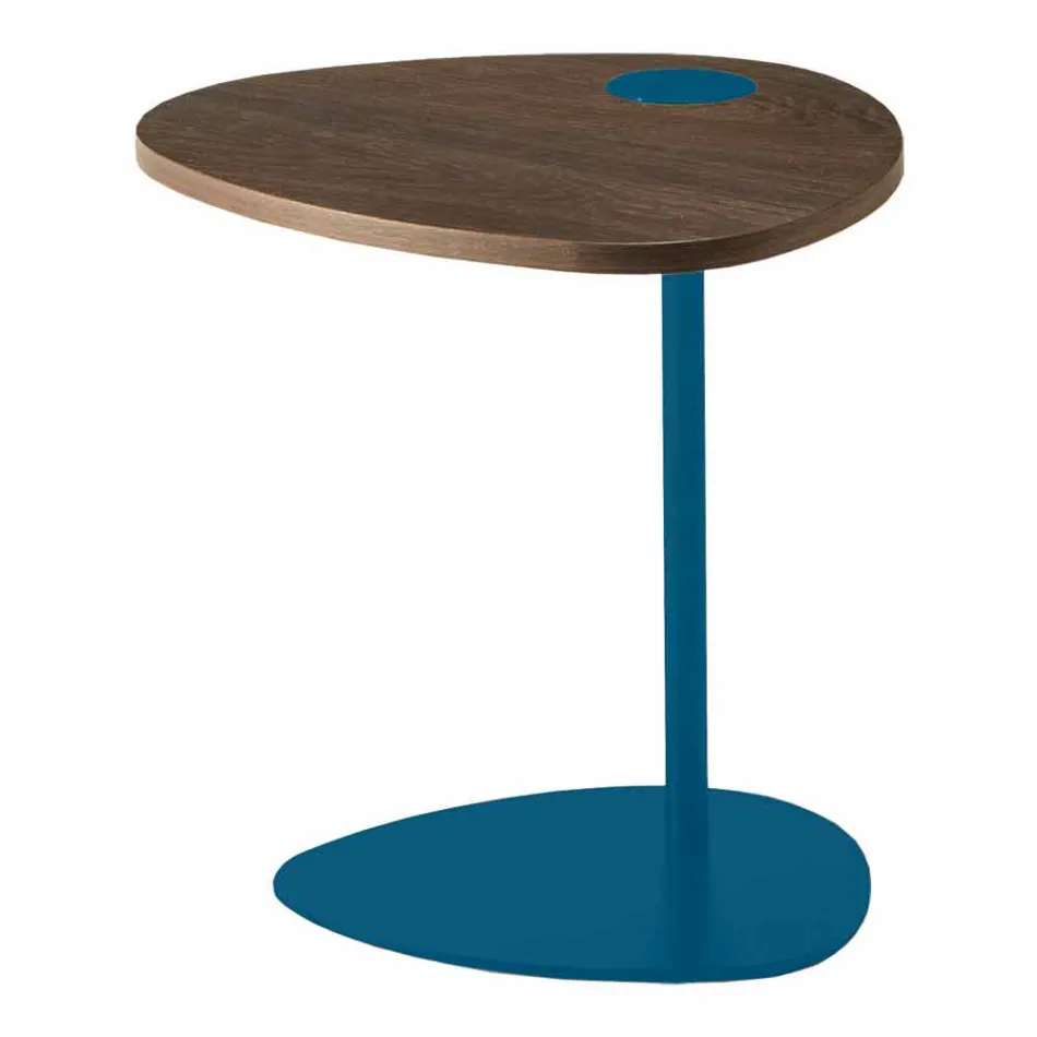 Konferenční stolek do obývacího pokoje z kovu a dřeva, luxusní design - Yassine Viadurini