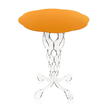 Oranžový Kulatý stůl Modern o průměru 36 cm Janis, made in Italy Viadurini