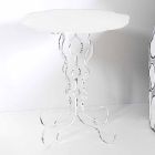 Bílý kulatý stůl o průměru 36 cm Moderní design Janis, made in Italy Viadurini