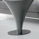 Kulatý konferenční stolek ve tvaru lodi z kovu a leptaného skla - nastupování Viadurini