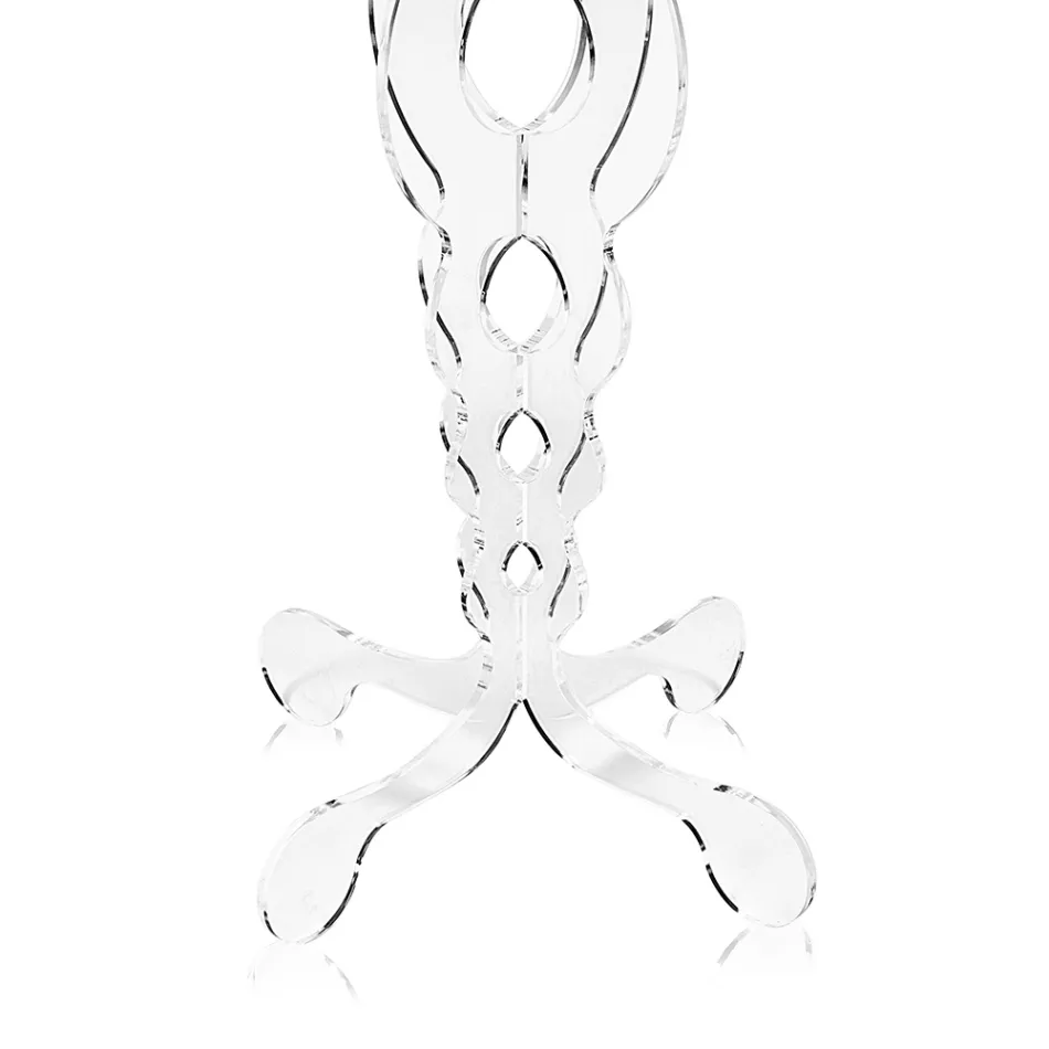 Kulatý konferenční stolek z průhledného plexiskla 2 Rozměry - fosfor Viadurini