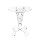 Kulatý konferenční stolek z průhledného plexiskla 2 Rozměry - fosfor Viadurini