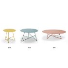 Kulatý kovový zahradní konferenční stolek v různých barvách a 3 velikostech - Magali Viadurini