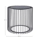 Kulatý konferenční stolek z lakované oceli a tvrzeného skla - Apuleio Viadurini