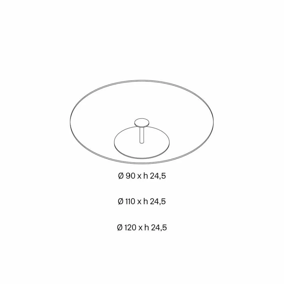 Kulatý konferenční stolek z extra čirého skla - Giovannino Viadurini