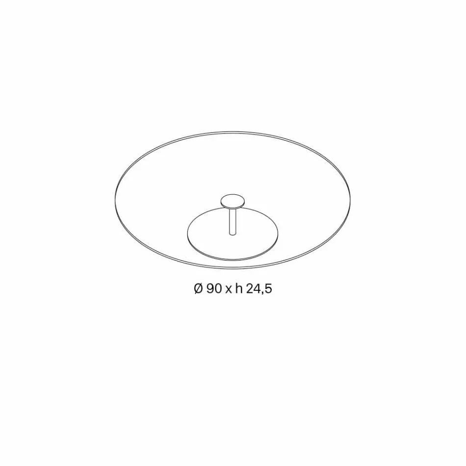 Kulatý konferenční stolek z extra čirého skla - Giovannino Viadurini