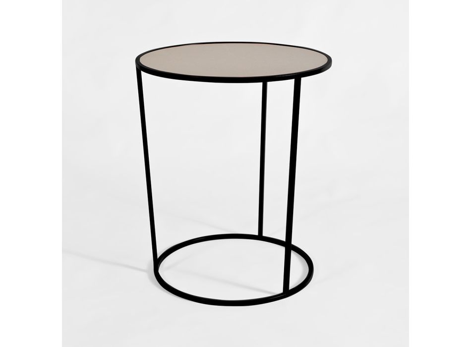 Kulatý konferenční stolek do moderního obývacího pokoje z barevného kovu Made in Italy - Raphael Viadurini