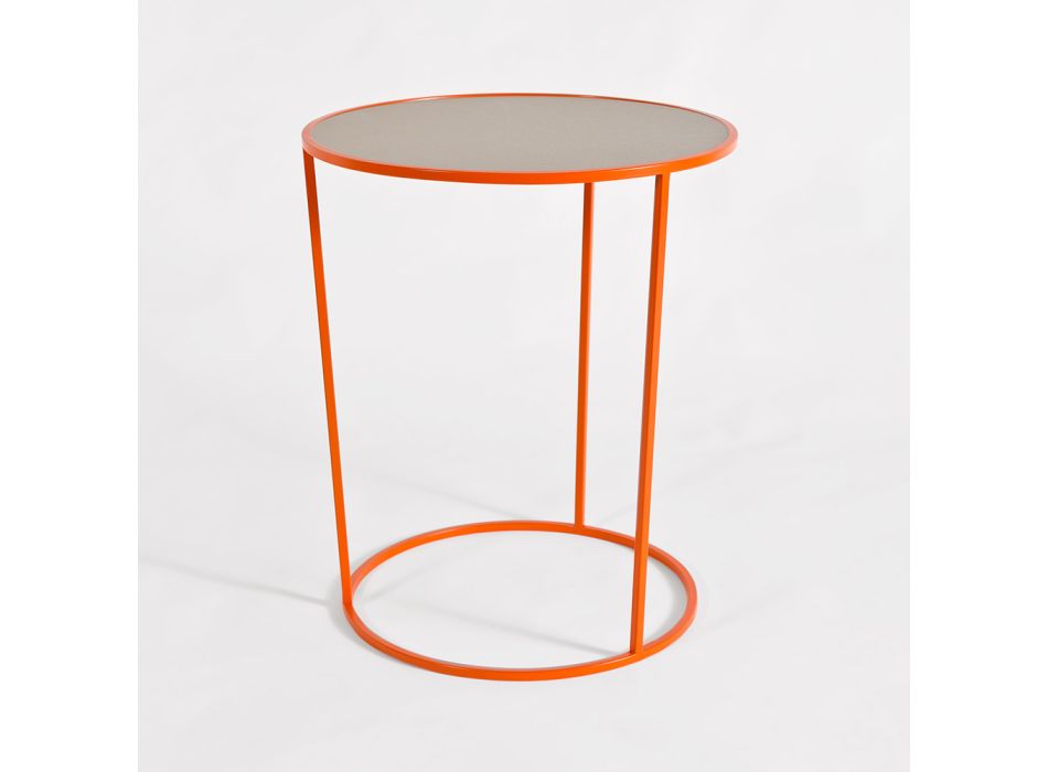 Kulatý moderní konferenční stolek do obývacího pokoje z barevného kovu Made in Italy - Raphael Viadurini