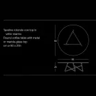 Kulatý konferenční stolek do obývacího pokoje z luxusního kovu a skla s mramorovým efektem - Magali Viadurini