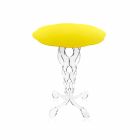 Konferenční stolek kulatý žlutý průměr 50 cm Moderní design Janis, vyrobený v Itálii Viadurini