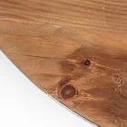 Kulatý konferenční stolek z recyklovaného dřeva a oceli v bílé nebo šedé barvě – Genoveffa Viadurini