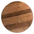 Kulatý konferenční stolek z recyklovaného dřeva a oceli v bílé nebo šedé barvě – Genoveffa Viadurini