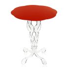 červená kulatý stůl o průměru 50 cm Janis moderní design, vyrobeno v Itálii Viadurini