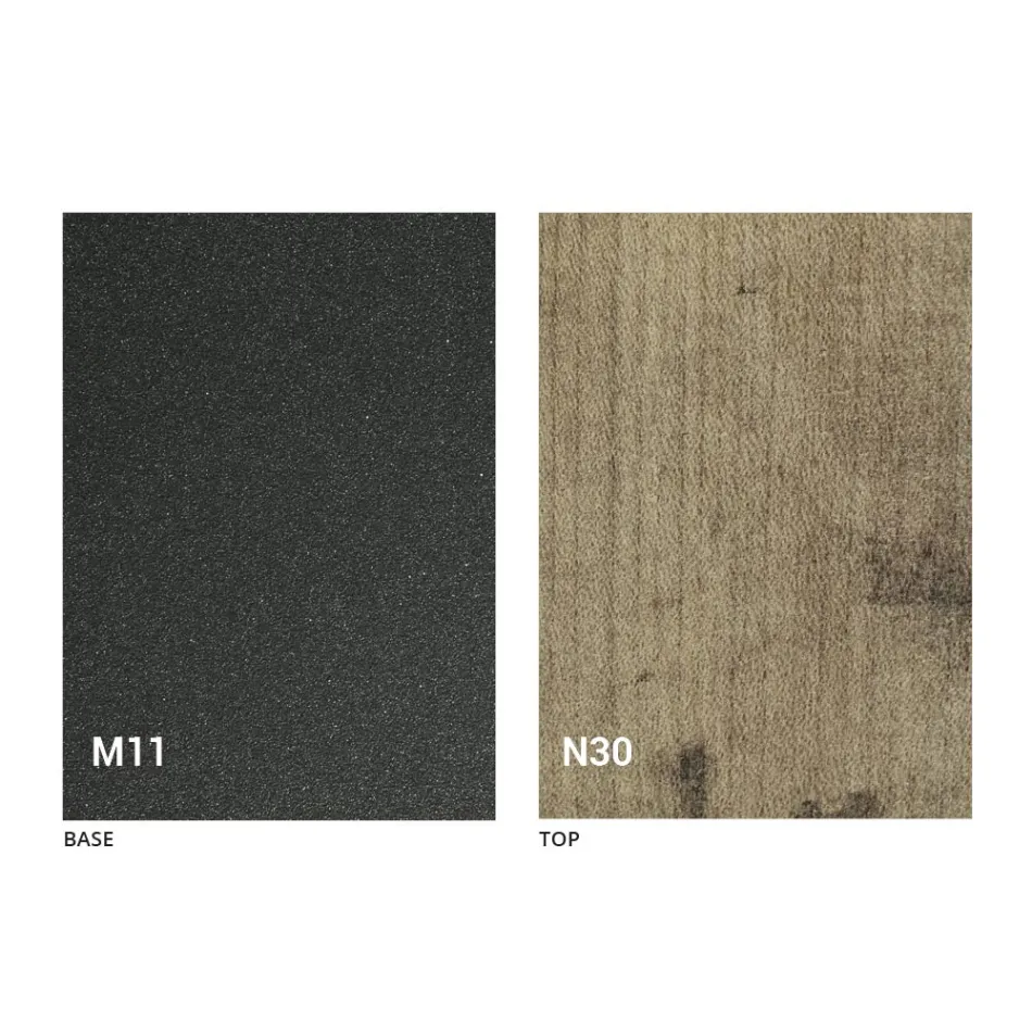 Transformovatelný konferenční stolek s dřevěnou deskou a kovovou základnou vyroben v Itálii - broskev Viadurini