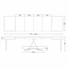 Transformovatelný designový konferenční stolek ze dřeva a černého kovu vyrobený v Itálii - Niverio Viadurini