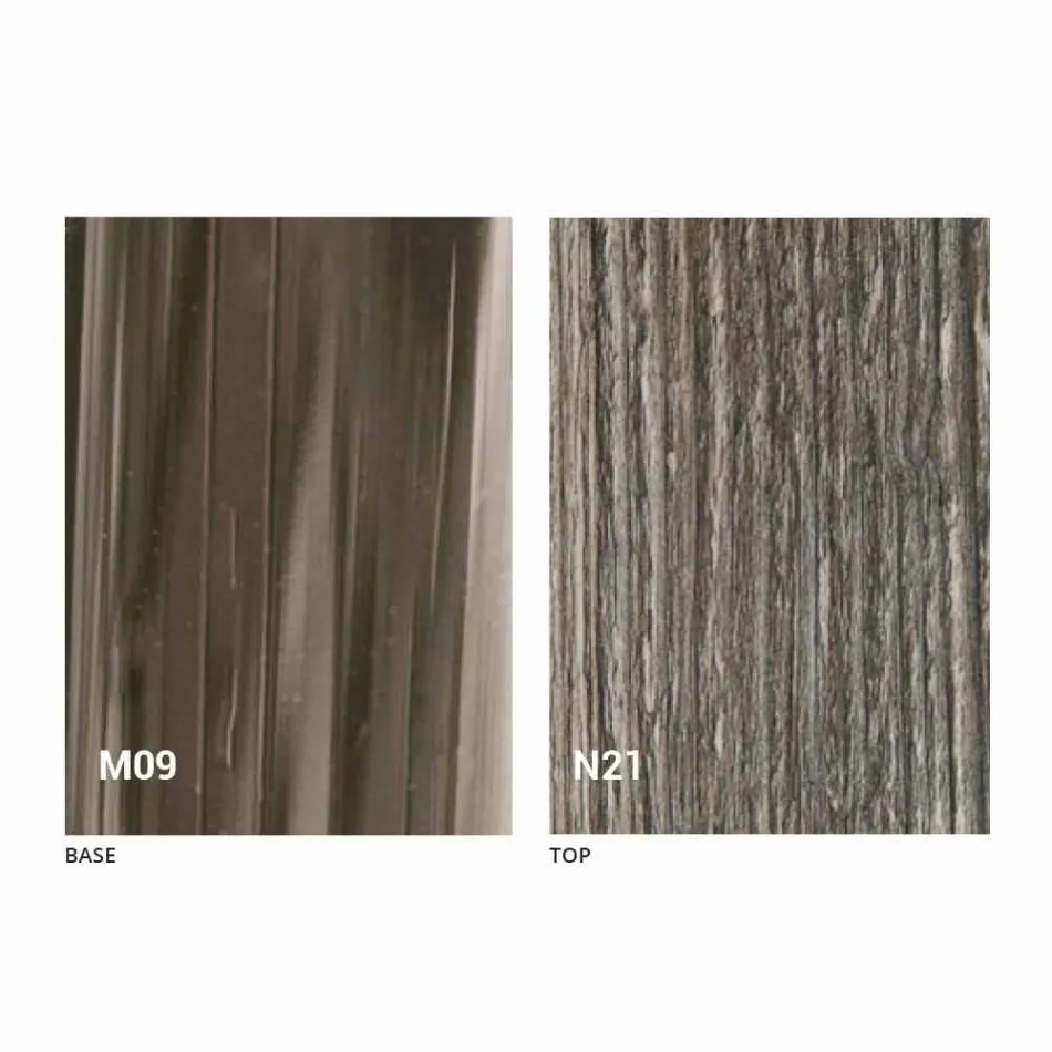 Transformovatelný designový konferenční stolek ze dřeva a černého kovu vyrobený v Itálii - Niverio Viadurini