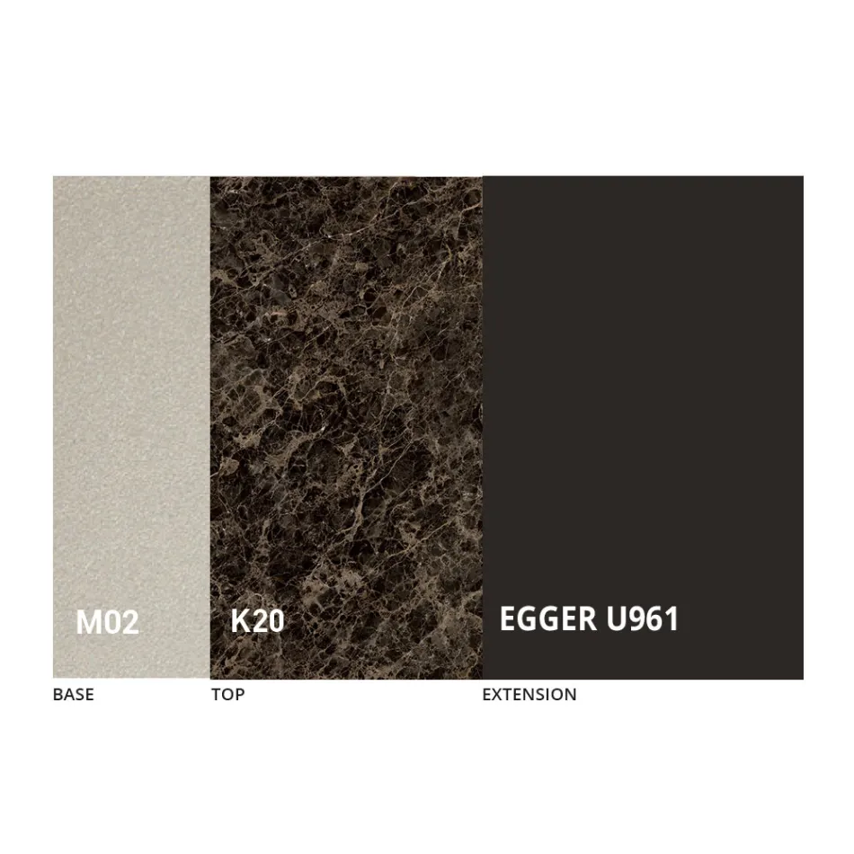 Transformovatelný konferenční stolek v kovovém a keramickém designu Made in Italy - Saturn Viadurini