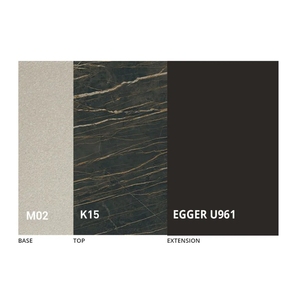 Transformovatelný konferenční stolek v kovovém a keramickém designu Made in Italy - Saturn Viadurini