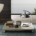 Transformovatelný konferenční stolek v kovovém a keramickém designu Made in Italy - Saturn