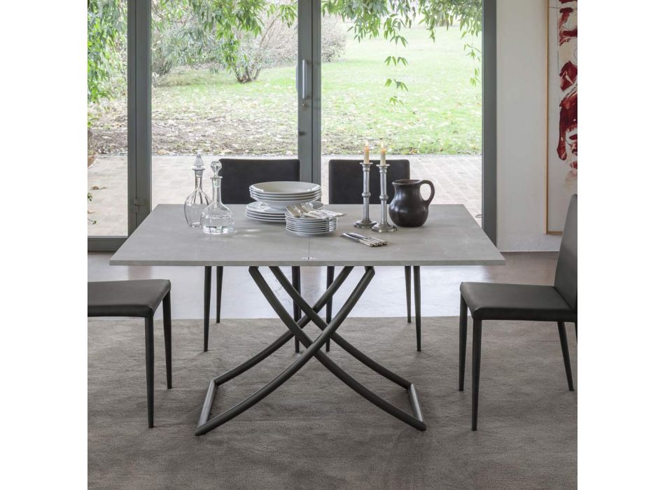 Transformovatelný konferenční stolek v dřevěném jídelním stole Made in Italy - Aikido Viadurini
