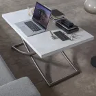 Transformovatelný konferenční stolek v dřevěném jídelním stole Made in Italy - Aikido Viadurini