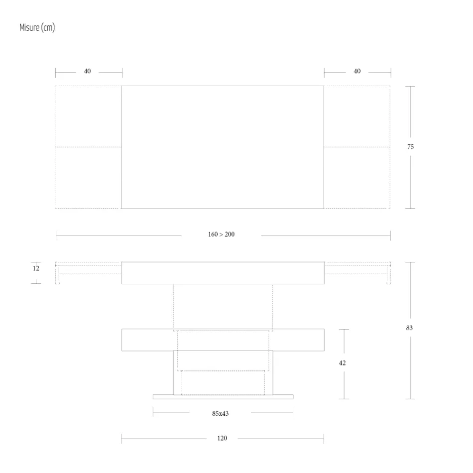 Transformovatelný konferenční stolek v dřevěném jídelním stole Made in Italy - Polar Viadurini