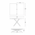 Konferenční stolek přeměnitelný na jídelní stůl Dřevěná deska a kovová základna - broskev Viadurini