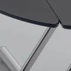 Transformovatelný konferenční stolek z kulatého kovového a skleněného jídelního stolu - Giordana Viadurini