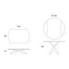 Transformovatelný konferenční stolek z kovu a skla do obývacího pokoje - Giordano Viadurini