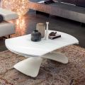Transformovatelný konferenční stolek z kovu a skla do obývacího pokoje - Giordano