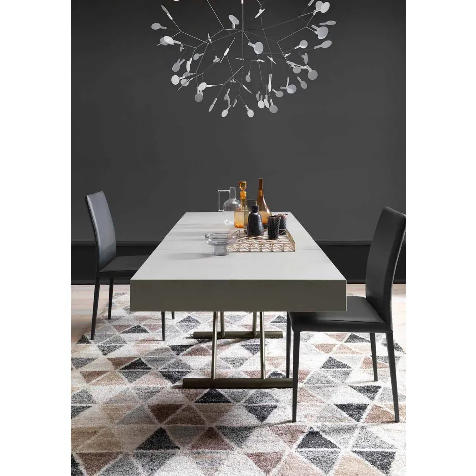 Moderní transformovatelný konferenční stolek s efektem Malty Top vyrobený v Itálii - Patroclus Viadurini