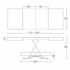 Moderní transformovatelný konferenční stolek s efektem Malty Top vyrobený v Itálii - Patroclus Viadurini