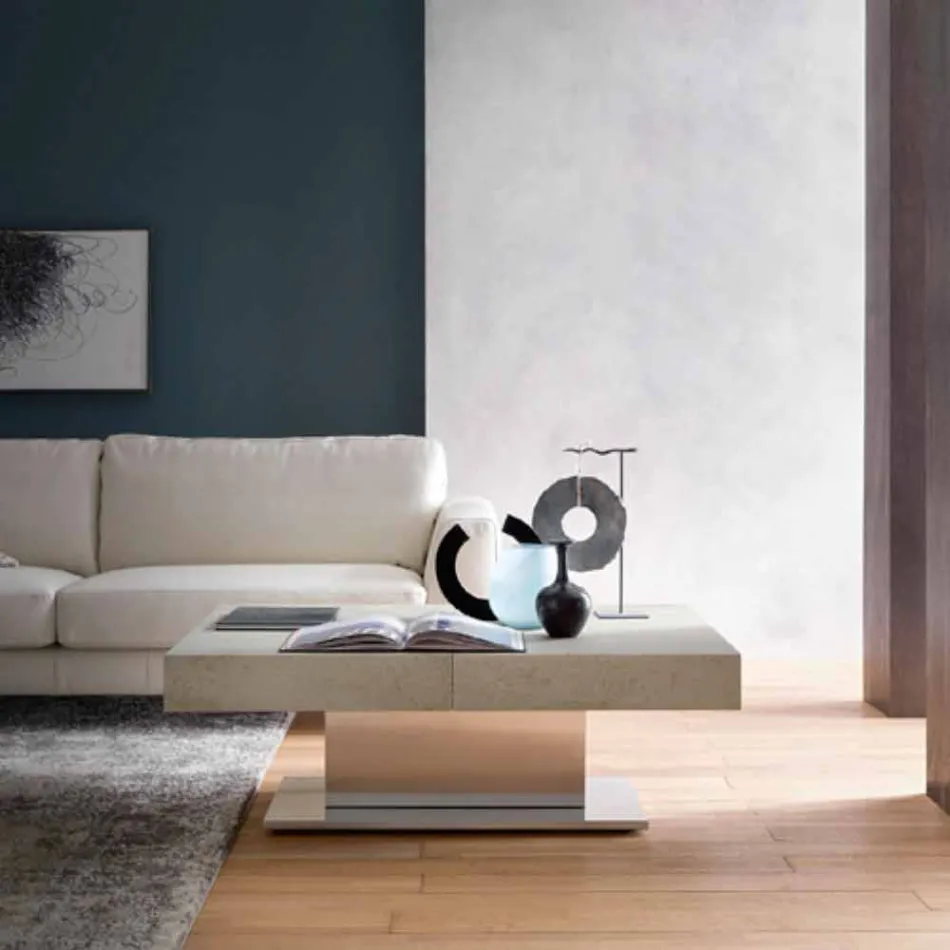 Moderní transformovatelný konferenční stolek s maltovou deskou vyrobený v Itálii - Salomon Viadurini