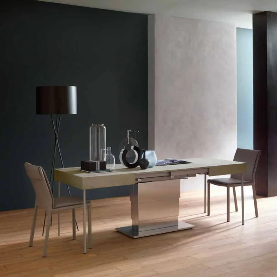 Moderní transformovatelný konferenční stolek s maltovou deskou vyrobený v Itálii - Salomon Viadurini