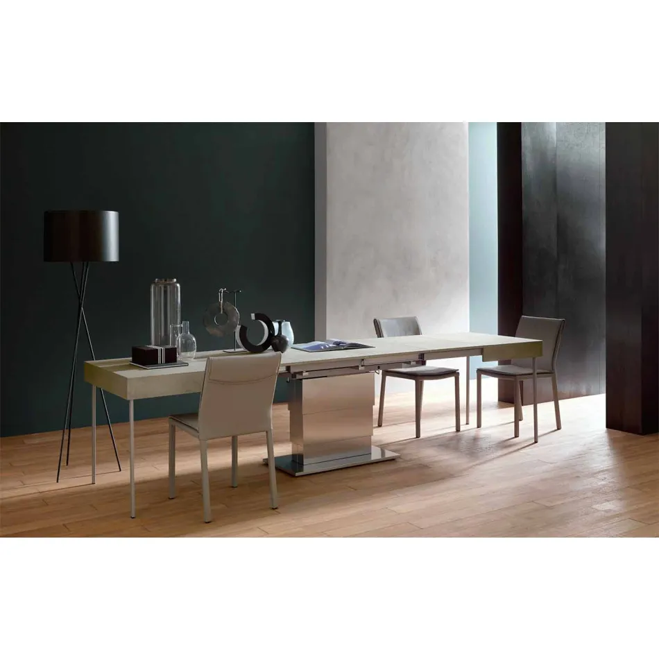 Moderní transformovatelný konferenční stolek s maltovou deskou vyrobený v Itálii - Salomon Viadurini