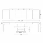 Moderní transformovatelný konferenční stolek s maltovou deskou vyrobený v Itálii - Salomon Viadurini