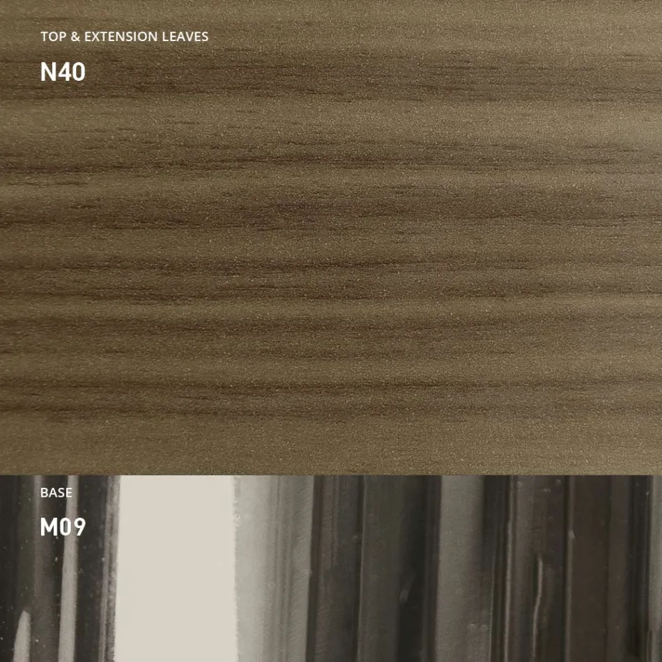 Moderní transformovatelný konferenční stolek z kovu a dřeva vyrobený v Itálii - vesmír Viadurini