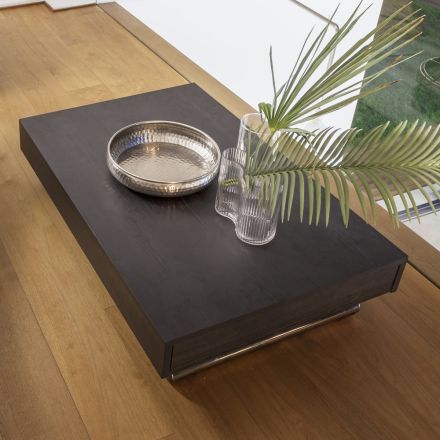 Moderní transformovatelný konferenční stolek z kovu a dřeva vyrobený v Itálii - vesmír Viadurini