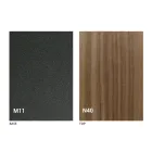 Moderní transformovatelný konferenční stolek z grafitové kovové a dřevěné desky - Sistocle Viadurini