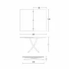 Moderní transformovatelný konferenční stolek z grafitové kovové a dřevěné desky - Sistocle Viadurini