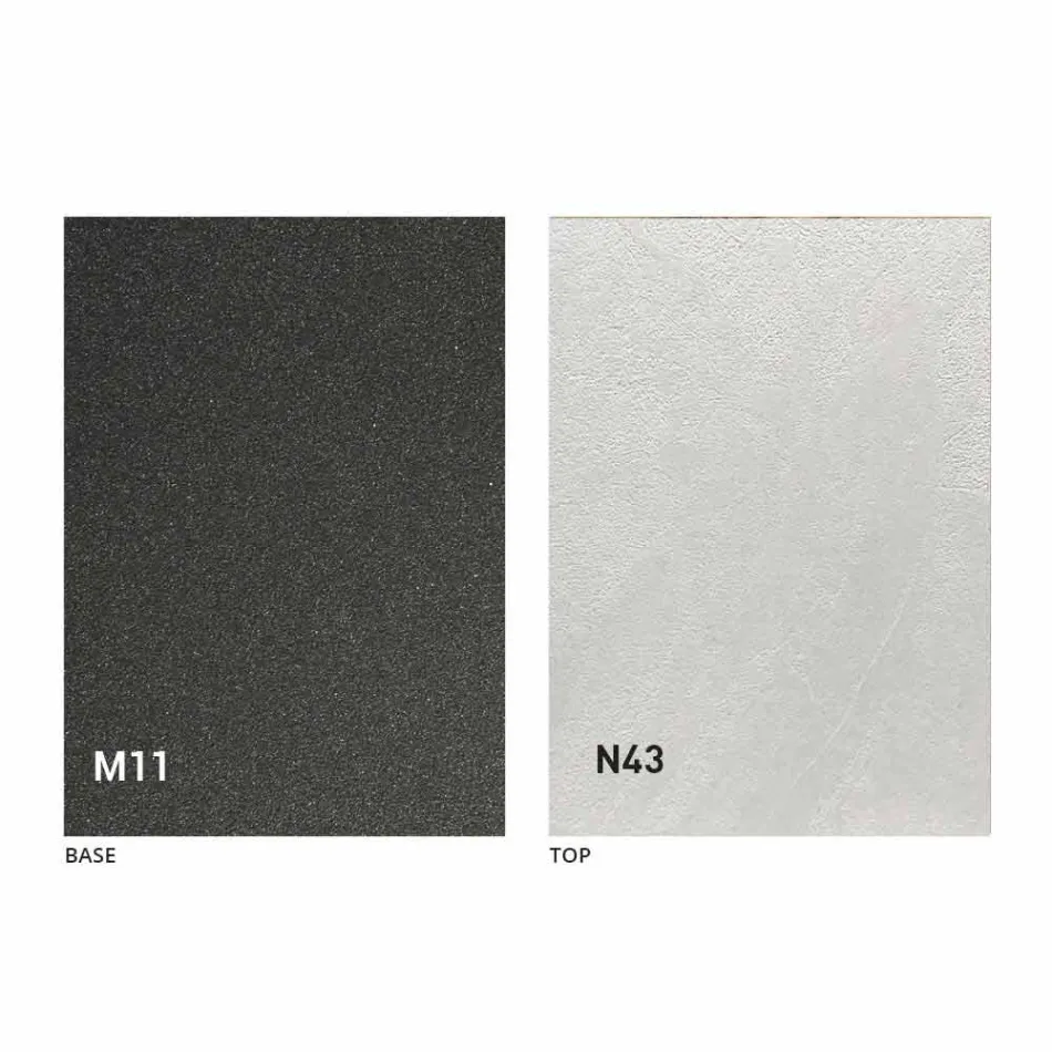 Moderní transformovatelný konferenční stolek z grafitové kovové a dřevěné desky - Sistocle Viadurini