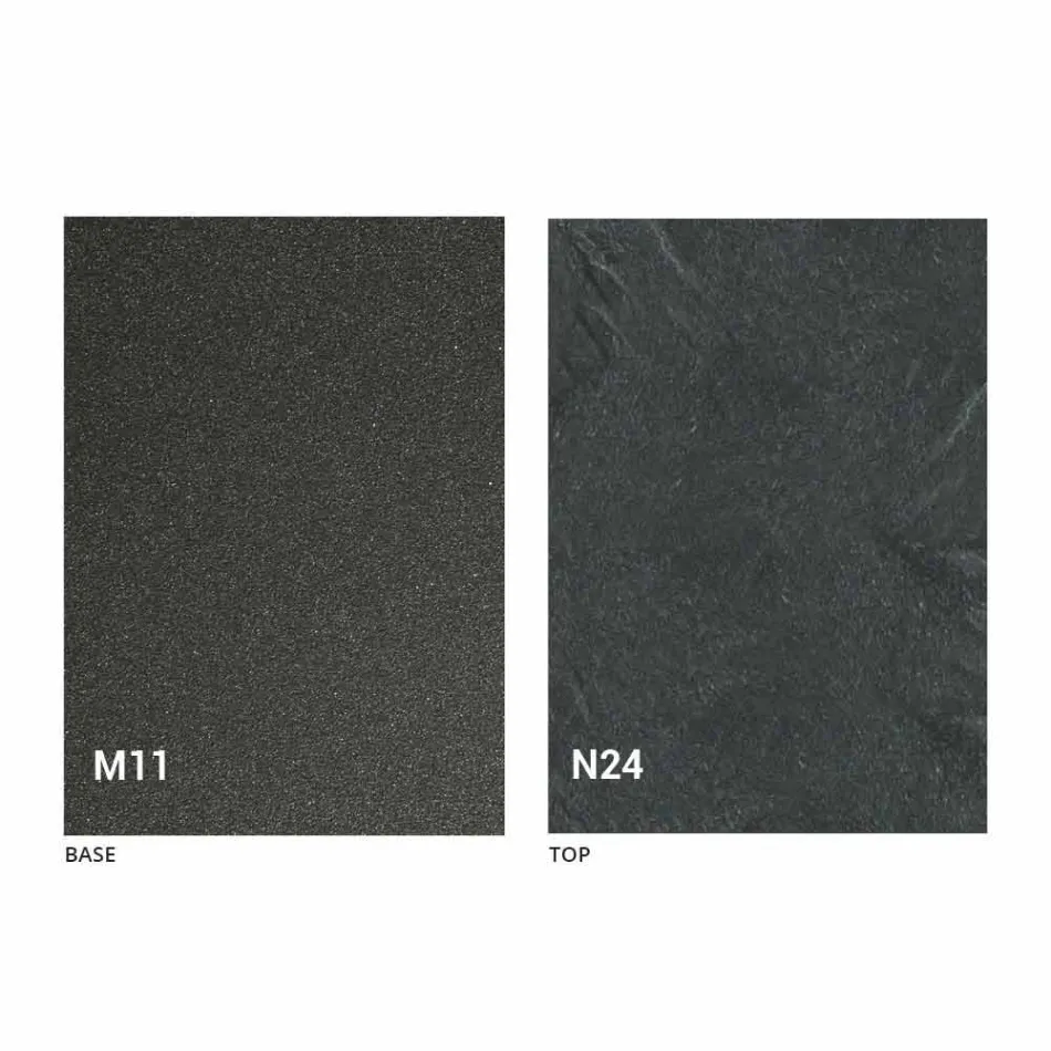 Moderní transformovatelný konferenční stolek z grafitové kovové a dřevěné desky - Sistocle Viadurini