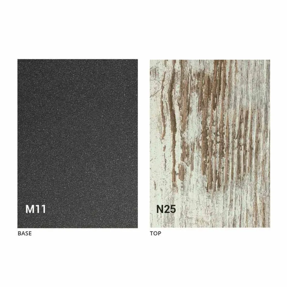 Moderní transformovatelný konferenční stolek z grafitové kovové a dřevěné desky - Sistocle Viadurini