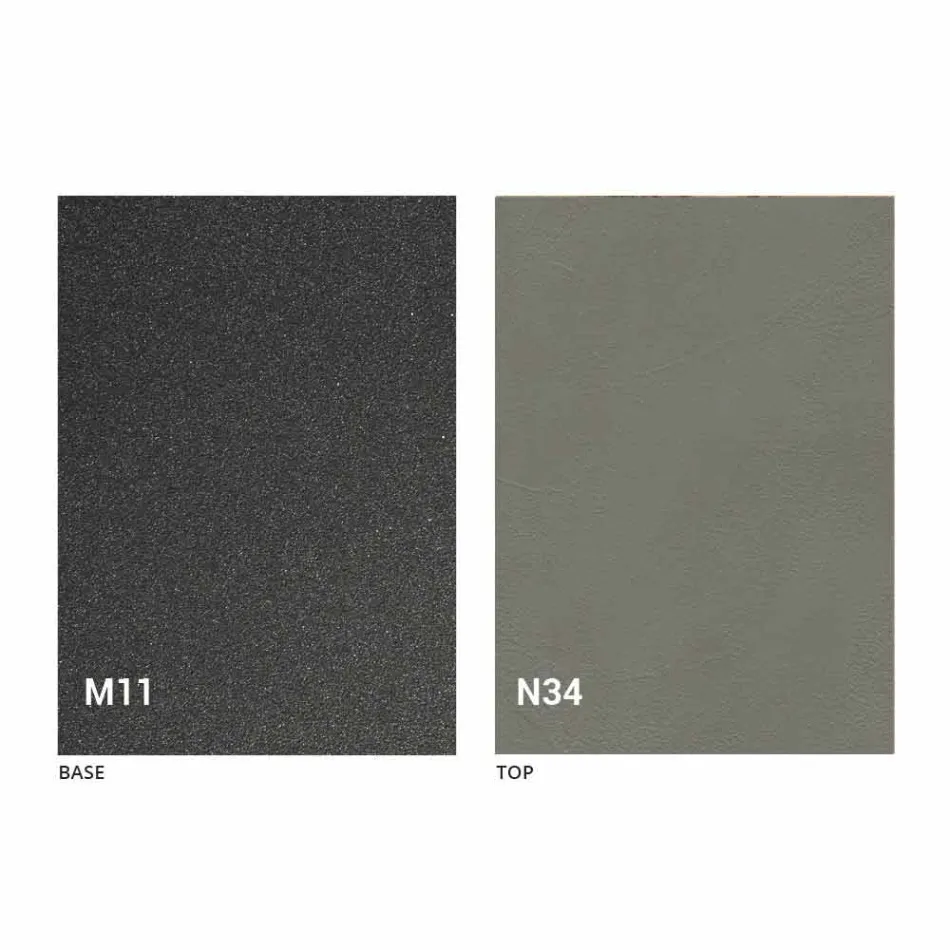 Moderní transformovatelný konferenční stolek z grafitové kovové a dřevěné desky - Sistocle Viadurini