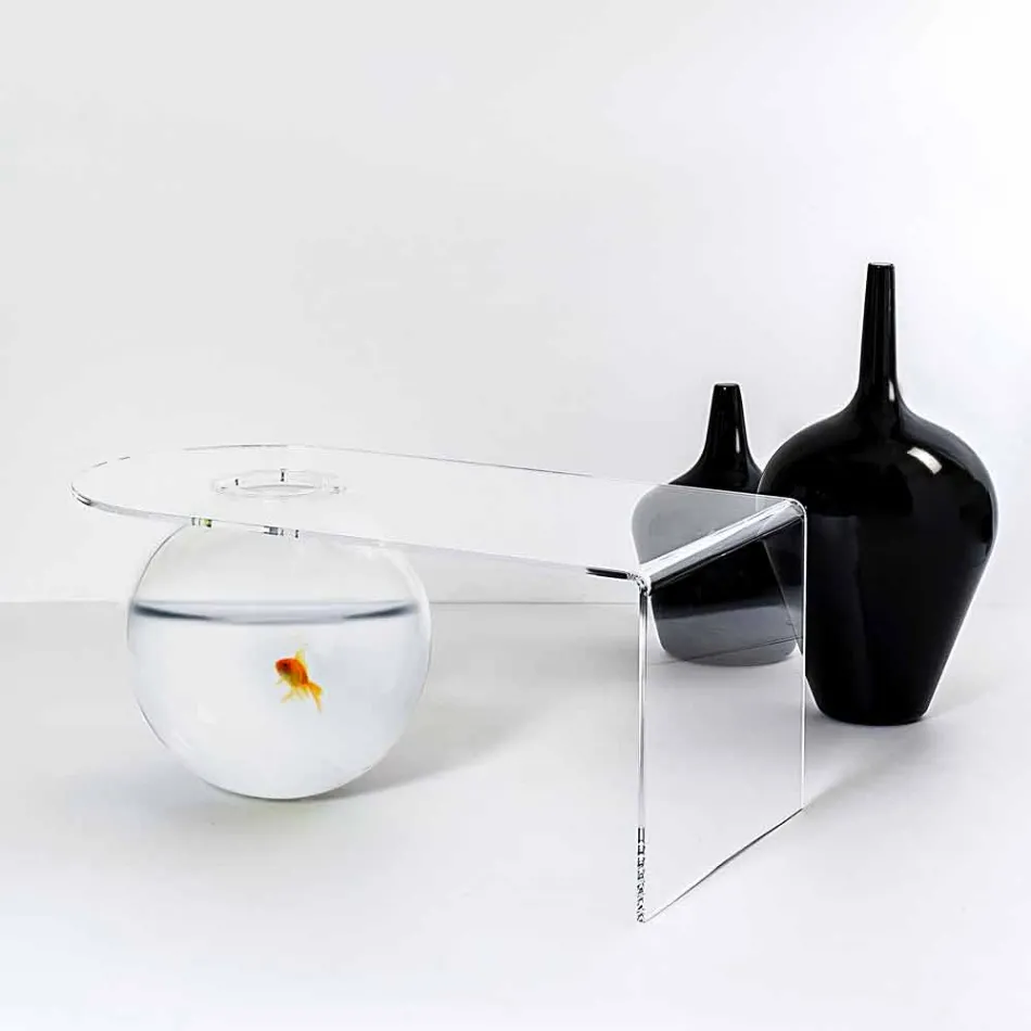 transparent tabulkové L90xH40xP48 cm Bolly moderní design, vyrobeno v Itálii Viadurini