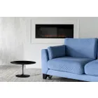 Konferenční stolek Tulipán Eero Saarinen H 39 Oval v černém tekutém laminátu Made in Italy - Scarlet Viadurini