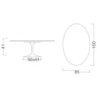 Eero Saarinen Tulipánový konferenční stolek H 41 s deskou z mramoru Caracatta ze zlata Made in Italy – Scarlet Viadurini